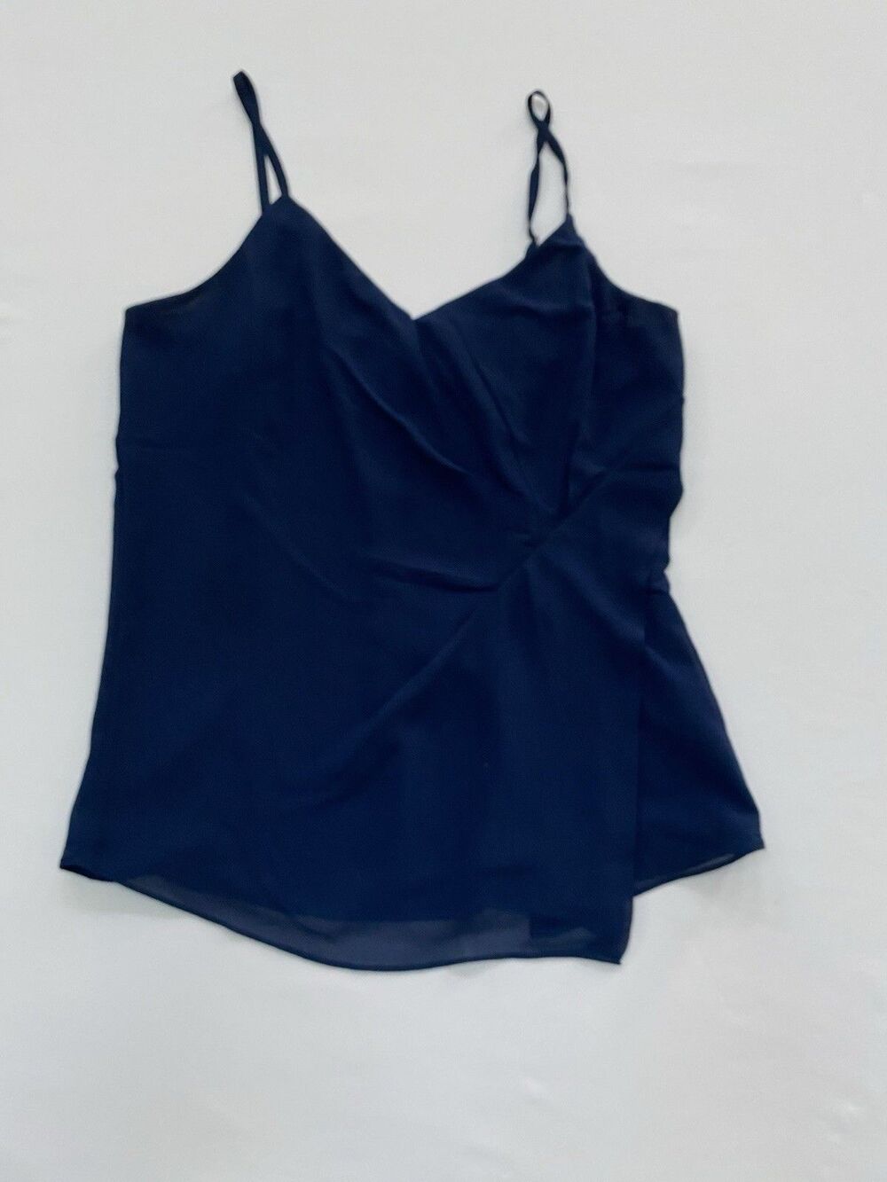 Naked Zebra Women's Navy Blue Overlap Tank Top Size Large